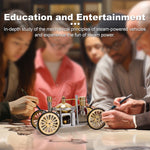 ENJOMOR Antique Live Steam-Powered Car Model Golden Christmas - stirlingkit