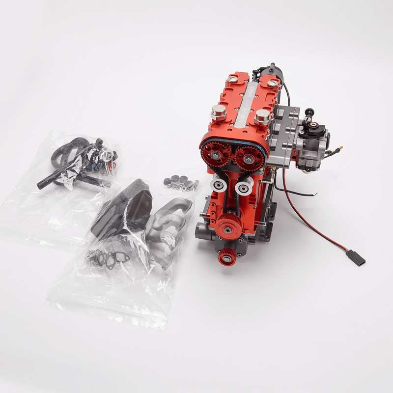 Rc Inline Engine ENJOMOR GS-L4 Gas Engine 32cc 4-Stroke DOHC Inline Four RC Engine Model ...