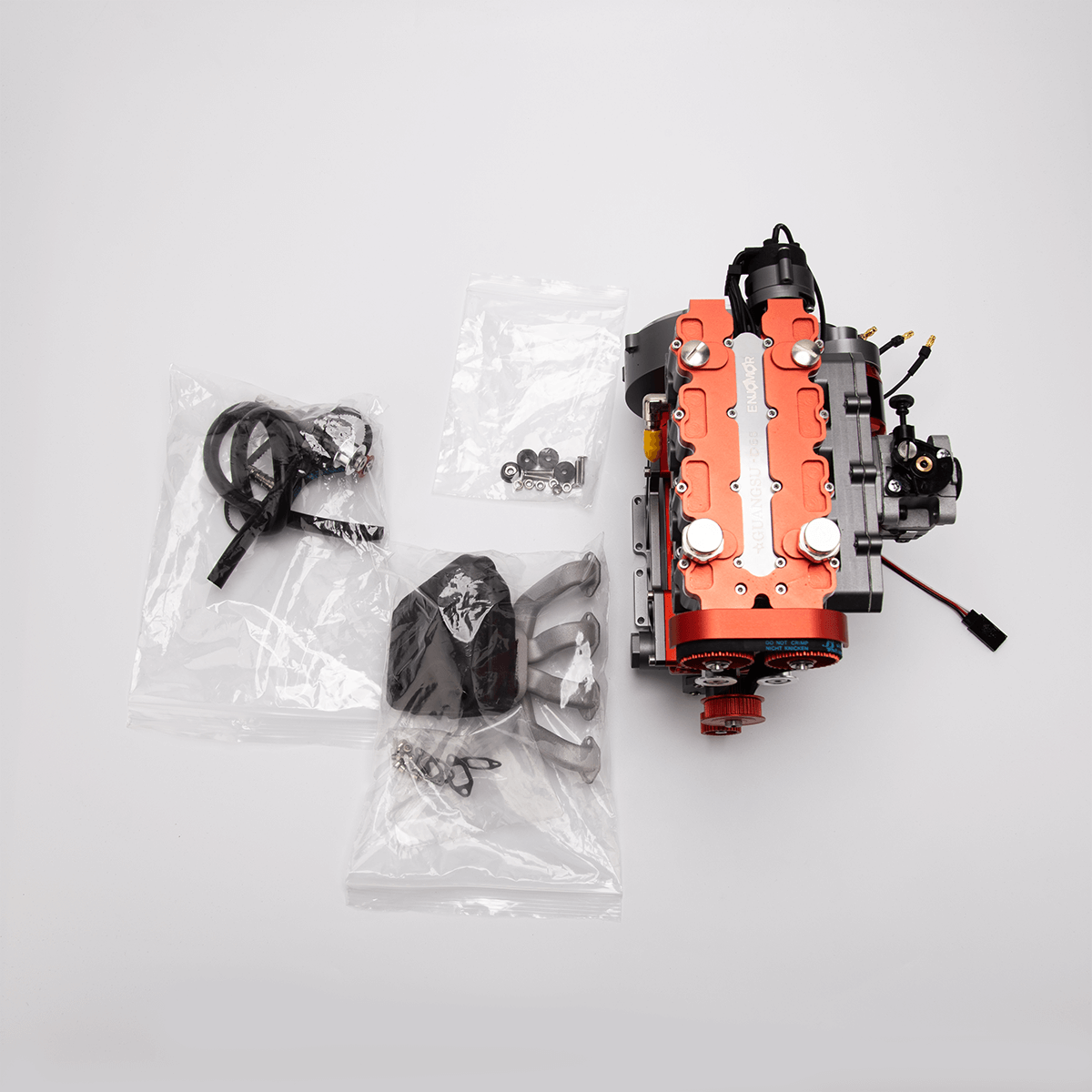 ENJOMOR GS-L4 Gas Engine 32cc 4-Stroke DOHC Inline Four RC Engine Model 12,000 rpm - stirlingkit