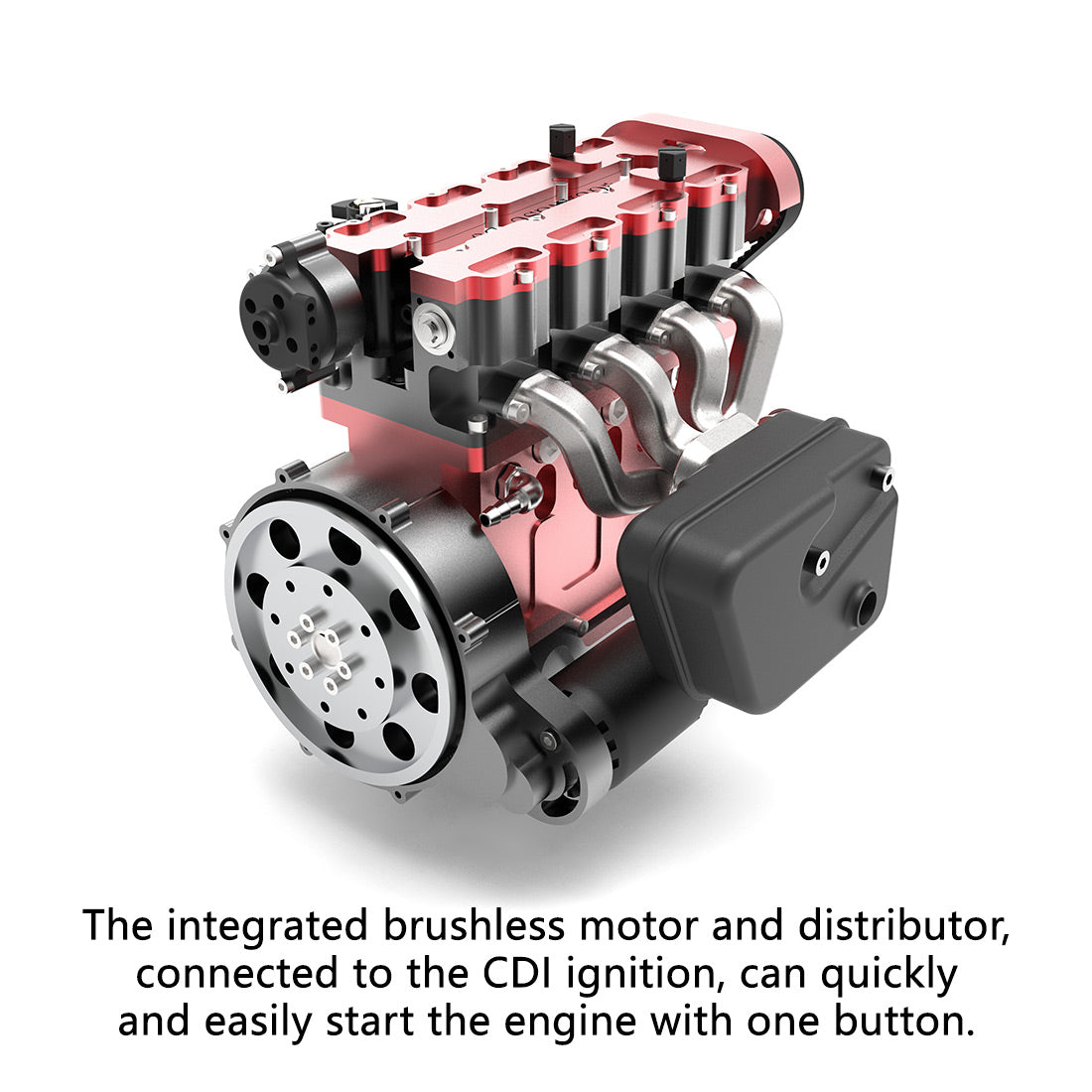 ENJOMOR GS-L4 Gas Engine 32cc 4-Stroke DOHC Inline Four RC Engine Model 12,000 rpm - stirlingkit