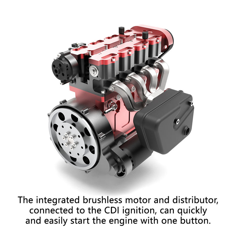Rc Inline Engine ENJOMOR GS-L4 Gas Engine 32cc 4-Stroke DOHC Inline Four RC Engine Model ...