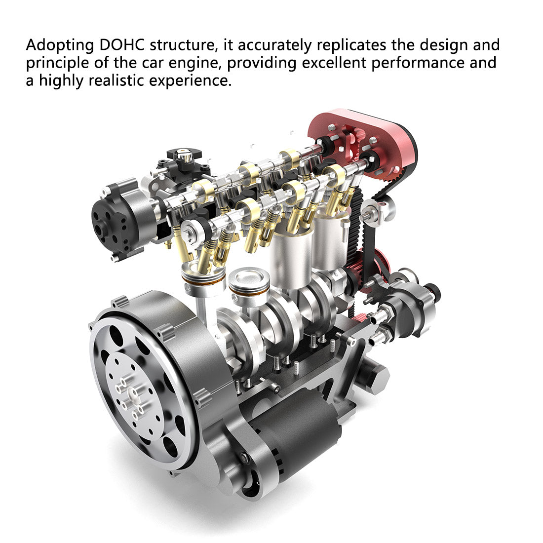 ENJOMOR GS-L4 Gas Engine 32cc 4-Stroke DOHC Inline Four RC Engine Model 12,000 rpm - stirlingkit