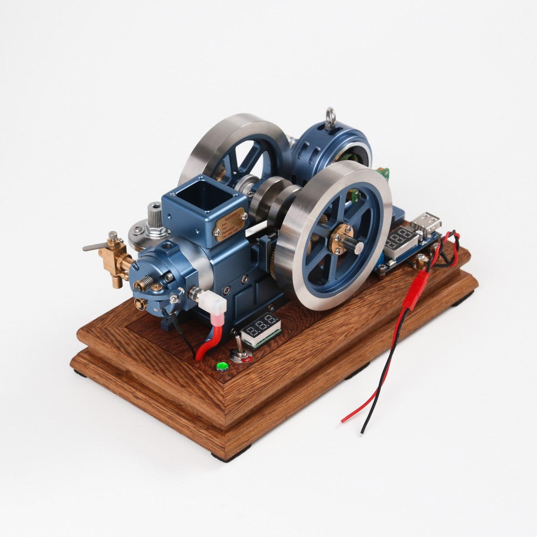 ENJOMOR Horizontal Gas Hit and Miss Engine Model with Generator RTR Power Set - stirlingkit