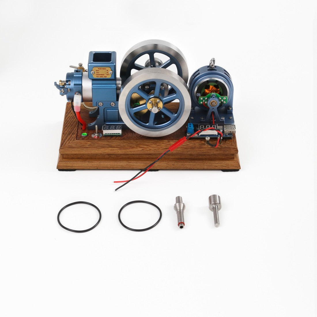 ENJOMOR Horizontal Gas Hit and Miss Engine Model with Generator RTR Power Set - stirlingkit