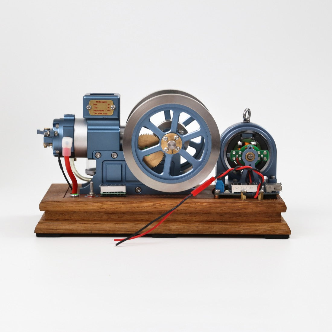 ENJOMOR Horizontal Gas Hit and Miss Engine Model with Generator RTR Power Set - stirlingkit