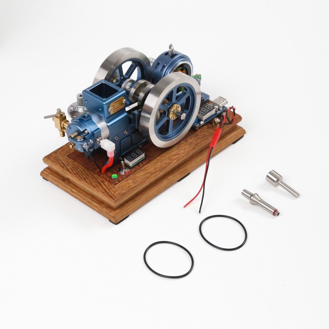 ENJOMOR Horizontal Gas Hit and Miss Engine Model with Generator RTR Power Set - stirlingkit