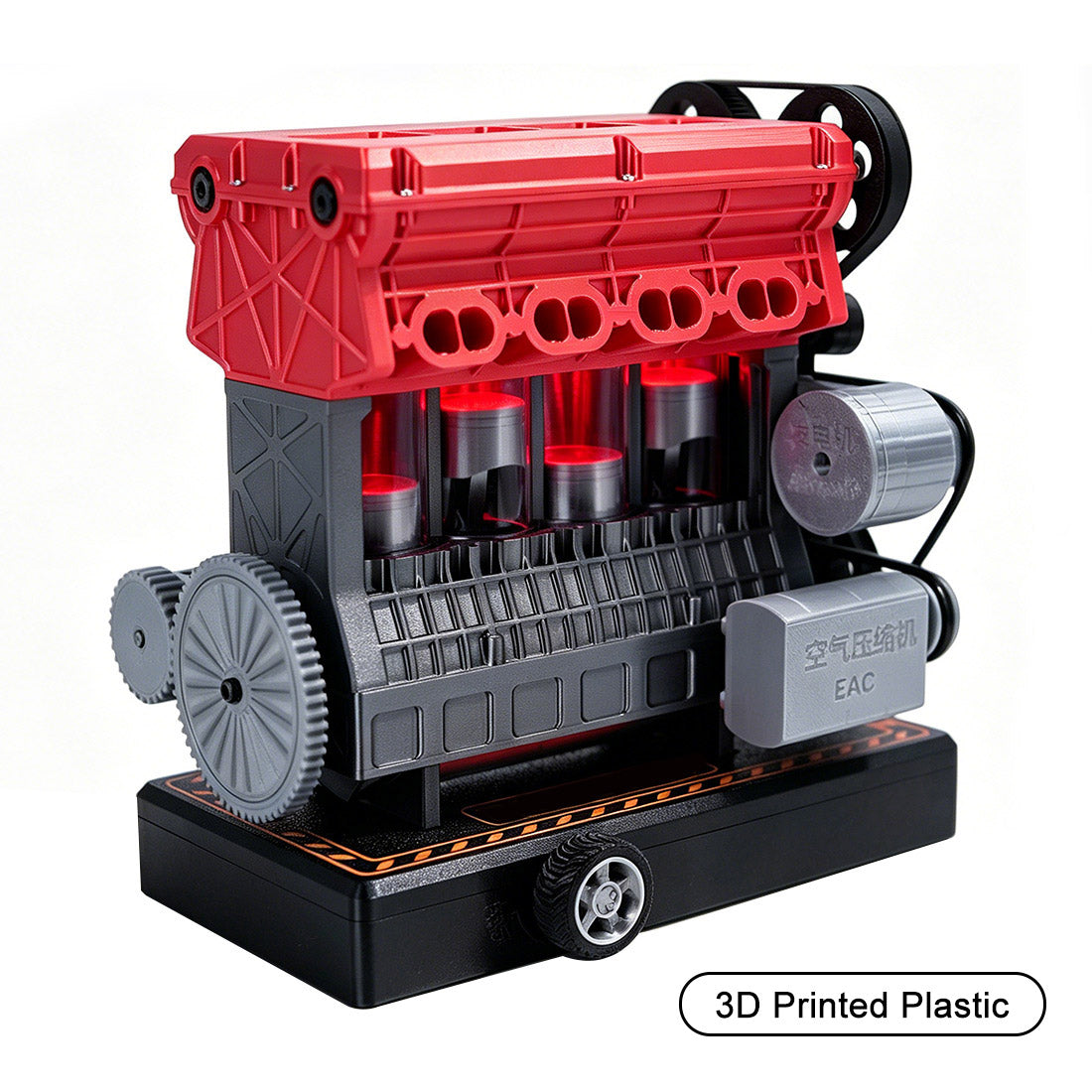 ENJOMOR Inline 4 Cylinder Engine Model Building Kit 3D Printed for Tech Geeks & Car Lovers - stirlingkit