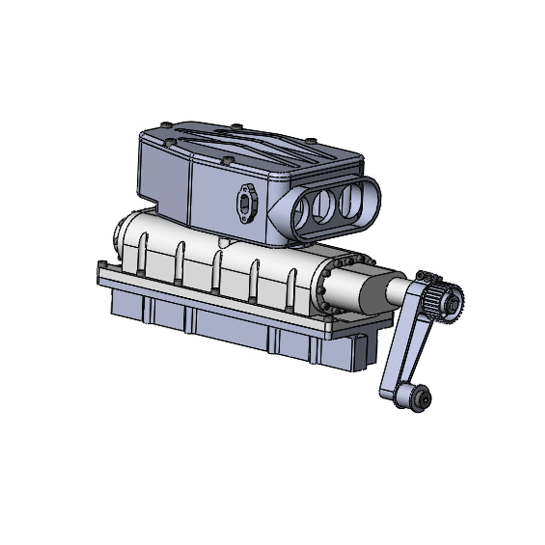 ENJOMOR V12 GS-V12 72CC Gas 4-Stroke DOHC Large Scale Engine Model with Supercharger & Air Filter Full Set - stirlingkit