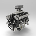 ENJOMOR V12 GS-V12 72CC Large Scale V12 DOHC Four-Stroke Gasoline Engine Model Water-Cooled Electric Start - stirlingkit