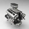 ENJOMOR V12 GS-V12 72CC Large Scale V12 DOHC Four-Stroke Gasoline Engine Model Water-Cooled Electric Start - stirlingkit