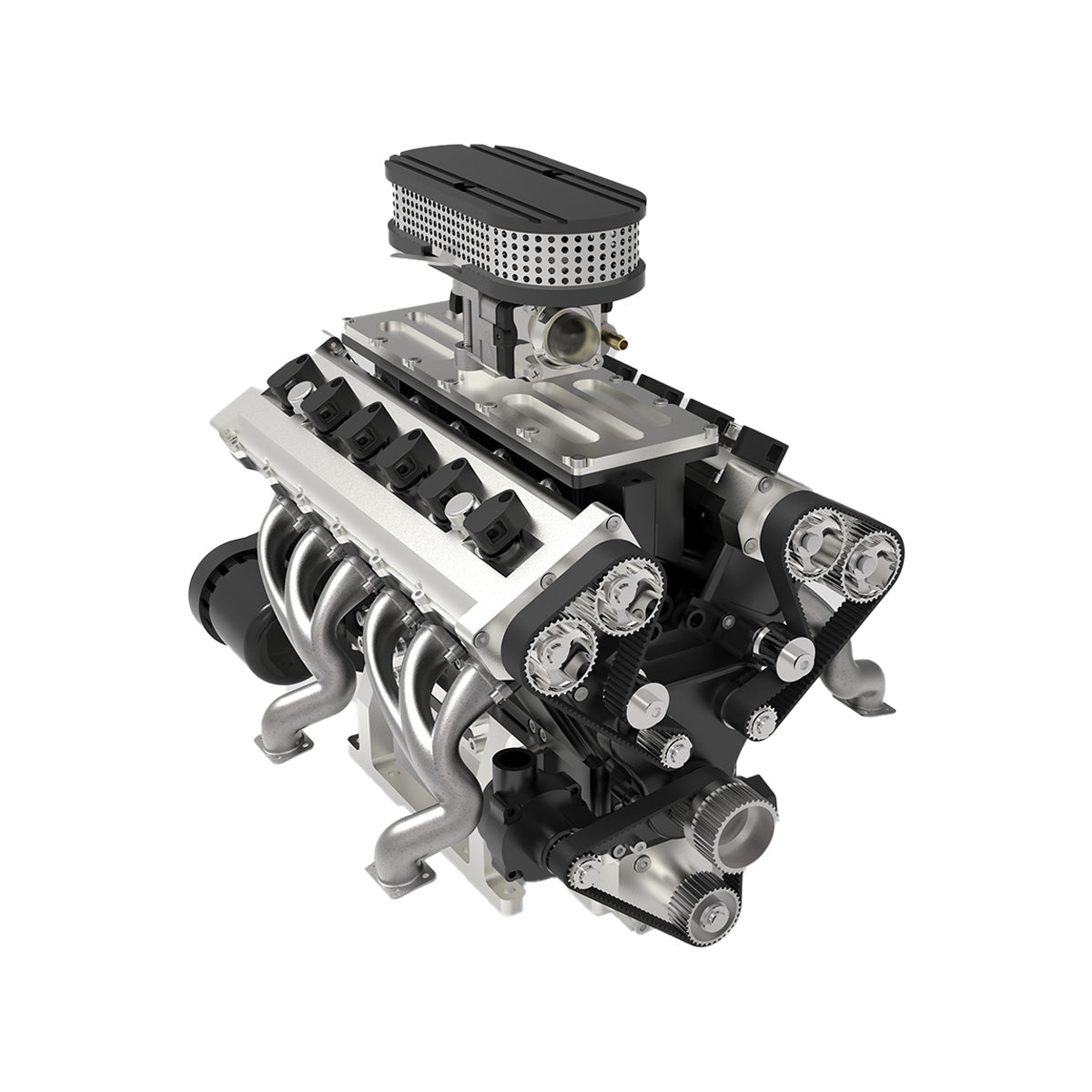 ENJOMOR V12 GS-V12 72CC Large Scale V12 DOHC Four-Stroke Gasoline Engine Model Water-Cooled Electric Start - stirlingkit
