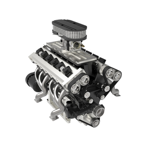 ENJOMOR V12 GS-V12 72CC Large Scale V12 DOHC Four-Stroke Gasoline Engine Model Water-Cooled Electric Start - stirlingkit