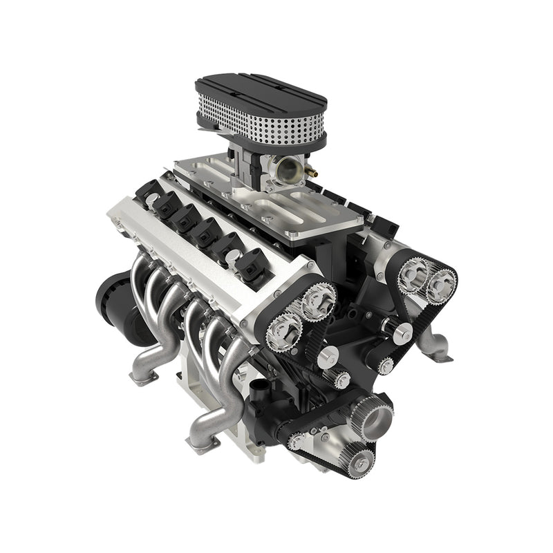 ENJOMOR V12 GS-V12 72CC Large Scale V12 DOHC Four-Stroke Gasoline Engine Model Water-Cooled Electric Start - stirlingkit