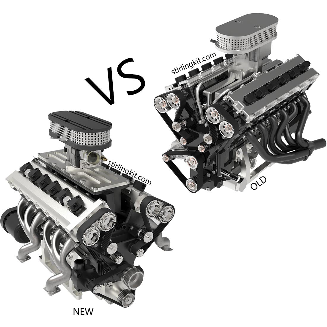 ENJOMOR V12 GS-V12 72CC Large Scale V12 DOHC Four-Stroke Gasoline Engine Model Water-Cooled Electric Start - stirlingkit