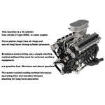 ENJOMOR V12 GS-V12 72CC Large Scale V12 DOHC Four-Stroke Gasoline Engine Model Water-Cooled Electric Start - stirlingkit