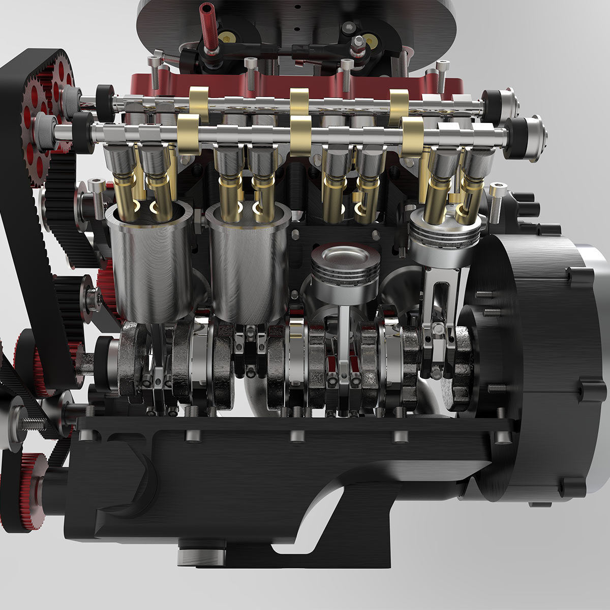 ENJOMOR V8 GS-V8 78CC DOHC Gasoline Water-cooled V8 Engine That Works with Starter Kit Full Set - stirlingkit