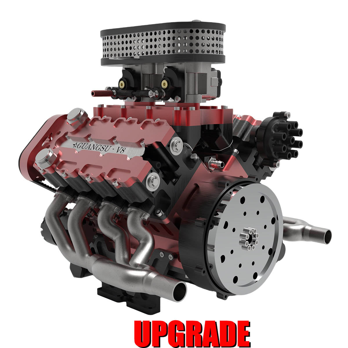 ENJOMOR V8 GS-V8 78CC DOHC Gasoline Water-cooled V8 Engine That Works with Starter Kit Full Set - stirlingkit
