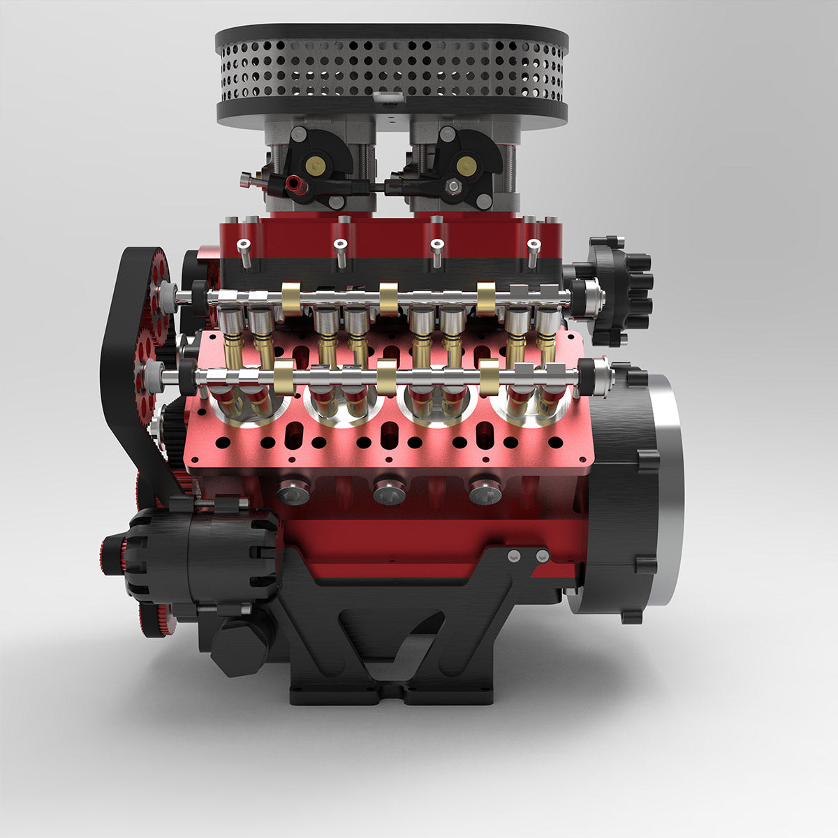 ENJOMOR V8 GS-V8 78CC DOHC Gasoline Water-cooled V8 Engine That Works with Starter Kit Full Set - stirlingkit
