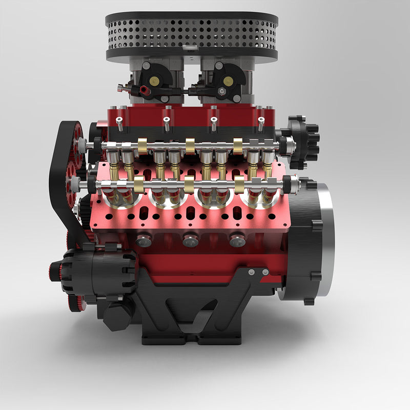 V8 Engine Note Scale ENJOMOR V8 GS-V8 78CC DOHC Gasoline Water-cooled V8 Engine That Works ...