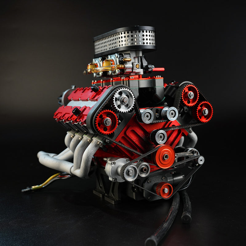 Eljo Model Engine ENJOMOR V8 78CC GS-V8 Working Scale Model Engine Gas DOHC 4 Stroke ...