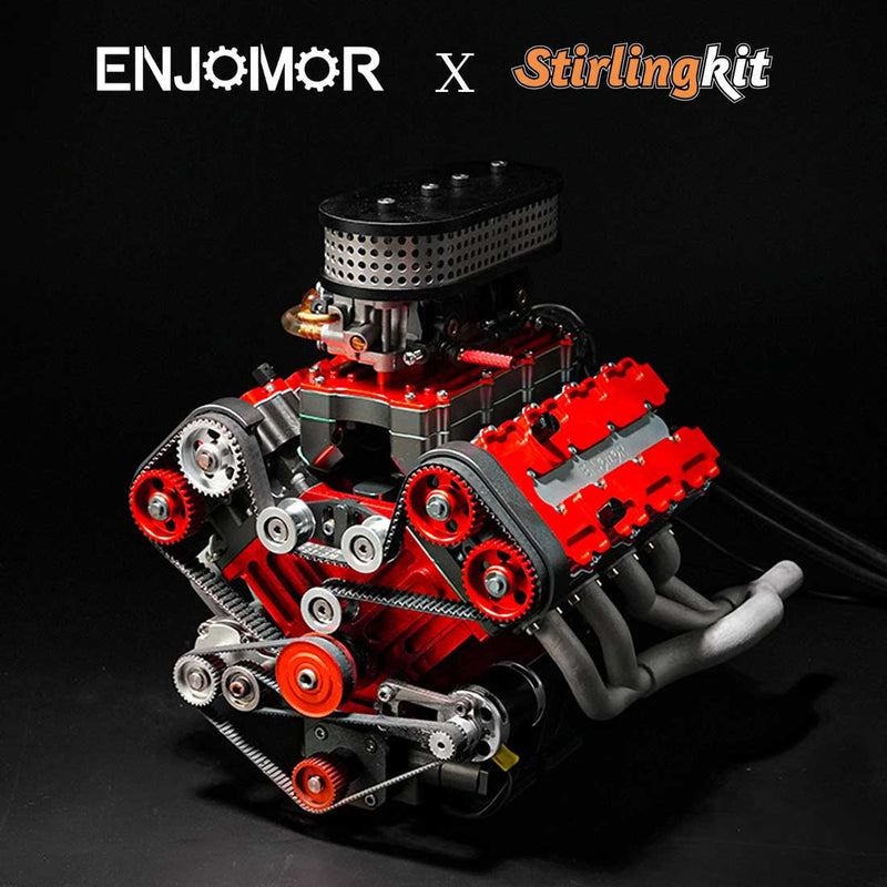 Eljo Model Engine ENJOMOR V8 78CC GS-V8 Working Scale Model Engine Gas DOHC 4 Stroke ...