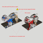 ENJOMOR γ-Type Hot Air Stirling Engine Generator Model with LED Bulb STEM Toy - stirlingkit
