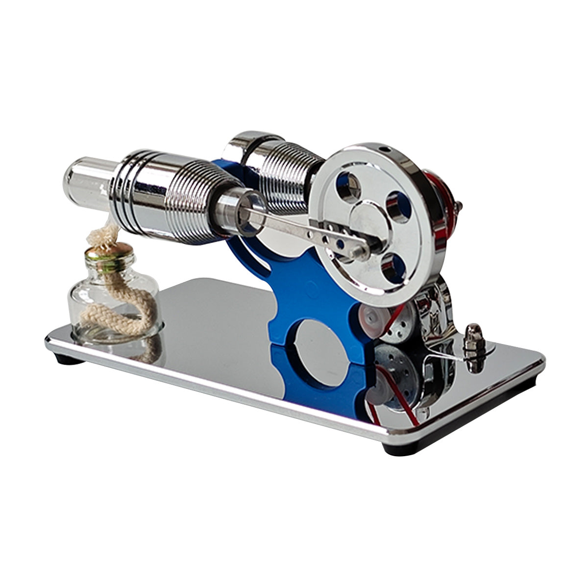 ENJOMOR γ-Type Hot Air Stirling Engine Generator Model with LED Bulb STEM Toy - stirlingkit