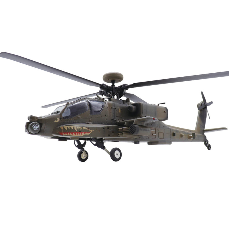 F11 AH64 Apache Weathered Battle-Worn RC Helicopter 1/32 - Stirlingkit