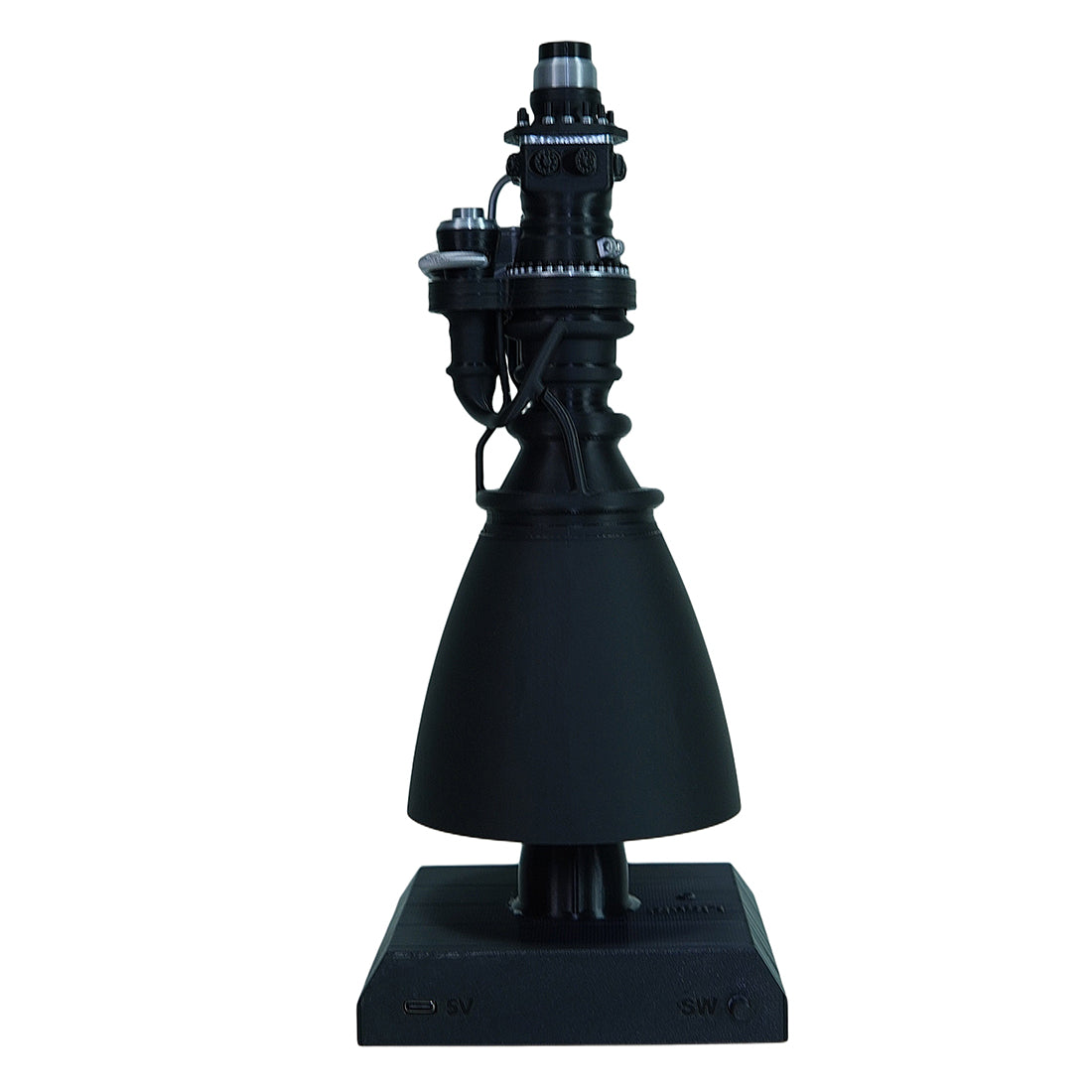 F9-Style Rocket Engine Model 3D Printed Space Propulsion Replica with LED Base - stirlingkit