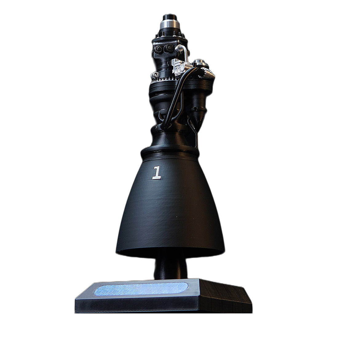 F9-Style Rocket Engine Model 3D Printed Space Propulsion Replica with LED Base - stirlingkit