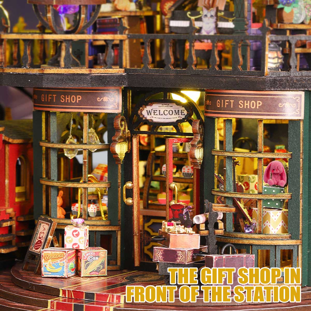 Fantasy of The Steam Era Railtrack Ethereal City 3D Wooden Model Building Kit