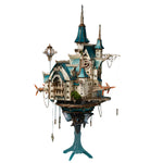 Fantasy Steampunk Large Blue Castle 3D Wooden Model Building Kit 699PCS
