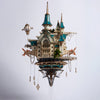 Fantasy Steampunk Large Blue Castle 3D Wooden Model Building Kit 699PCS