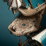 Fantasy Steampunk Large Blue Castle 3D Wooden Model Building Kit 699PCS