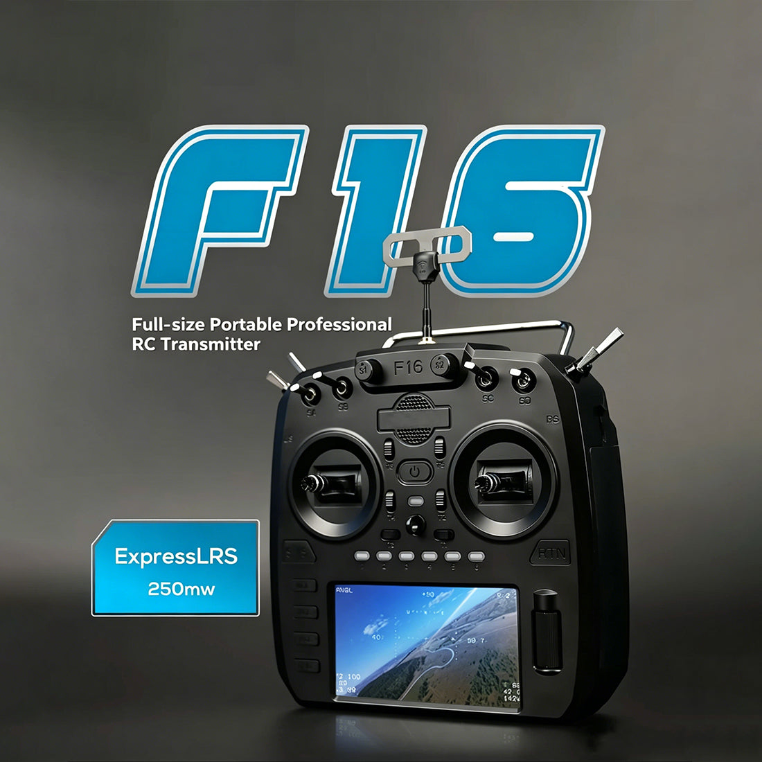 FatFish F16 FPV RC Radio Transmitter ELRS With 5.8 Video Receiver & Screen - stirlingkit
