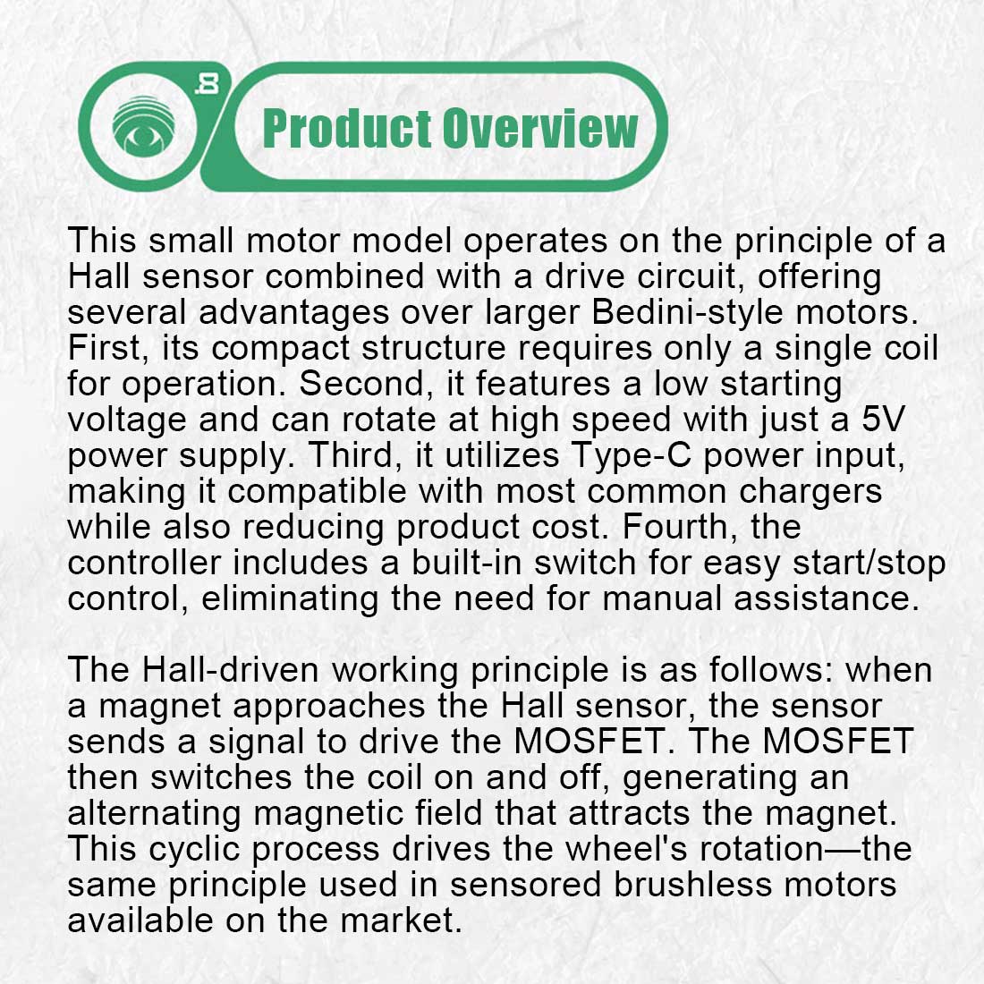 Ferris Wheel Hall Sensor Motor Model Mini Brushless Bedini Motor - stirlingkit