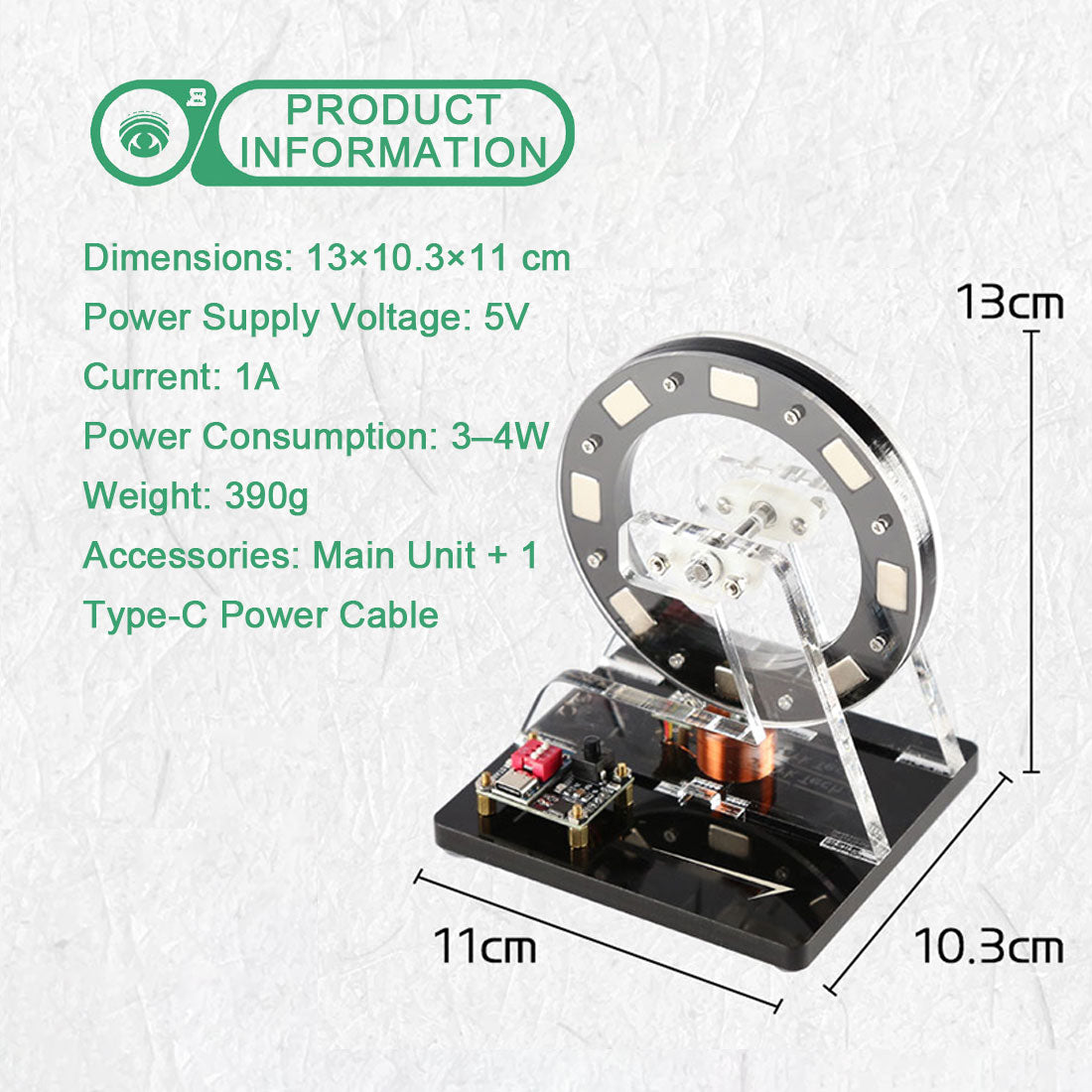 Ferris Wheel Hall Sensor Motor Model Mini Brushless Bedini Motor - stirlingkit