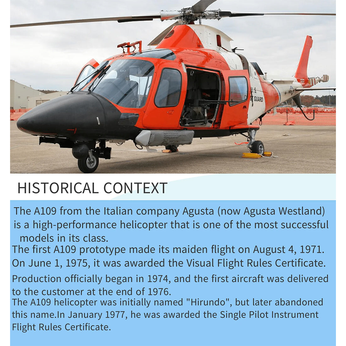 FLISHRC FL500 A109 500-Class 2.4G 6CH Super Scale GPS RC Helicopter Model RTF - stirlingkit