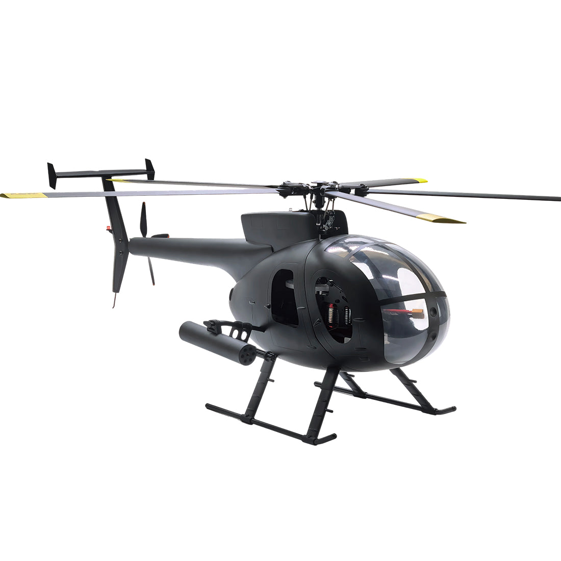 FLISHRC FL500 AH-6 Little Bird Super Large Scale RC Helicopter Model 500-Class 2.4G 6CH with L7 Flight Controller RTF - stirlingkit