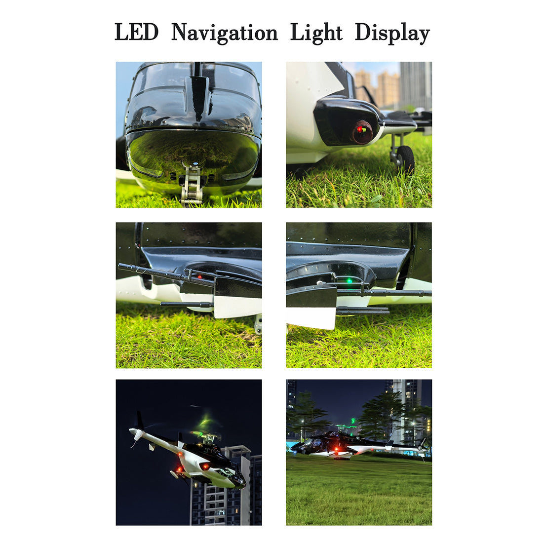 FLISHRC FL500 Air-wolf Pro 500-Class Huge Scale RC Helicopter Model with 4-Mode Positioning GPS 2.4G 6CH - stirlingkit