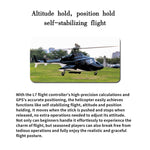 FLISHRC FL500 Air-wolf Pro 500-Class Huge Scale RC Helicopter Model with 4-Mode Positioning GPS 2.4G 6CH - stirlingkit