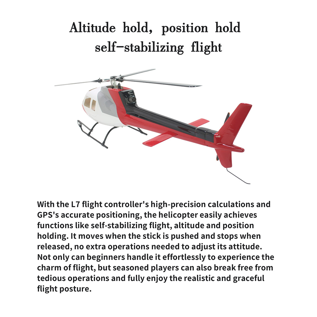 FLISHRC FL500 AS350 500-Class Large Scale GPS RC Helicopter Model RTF 2.4G 6CH - stirlingkit