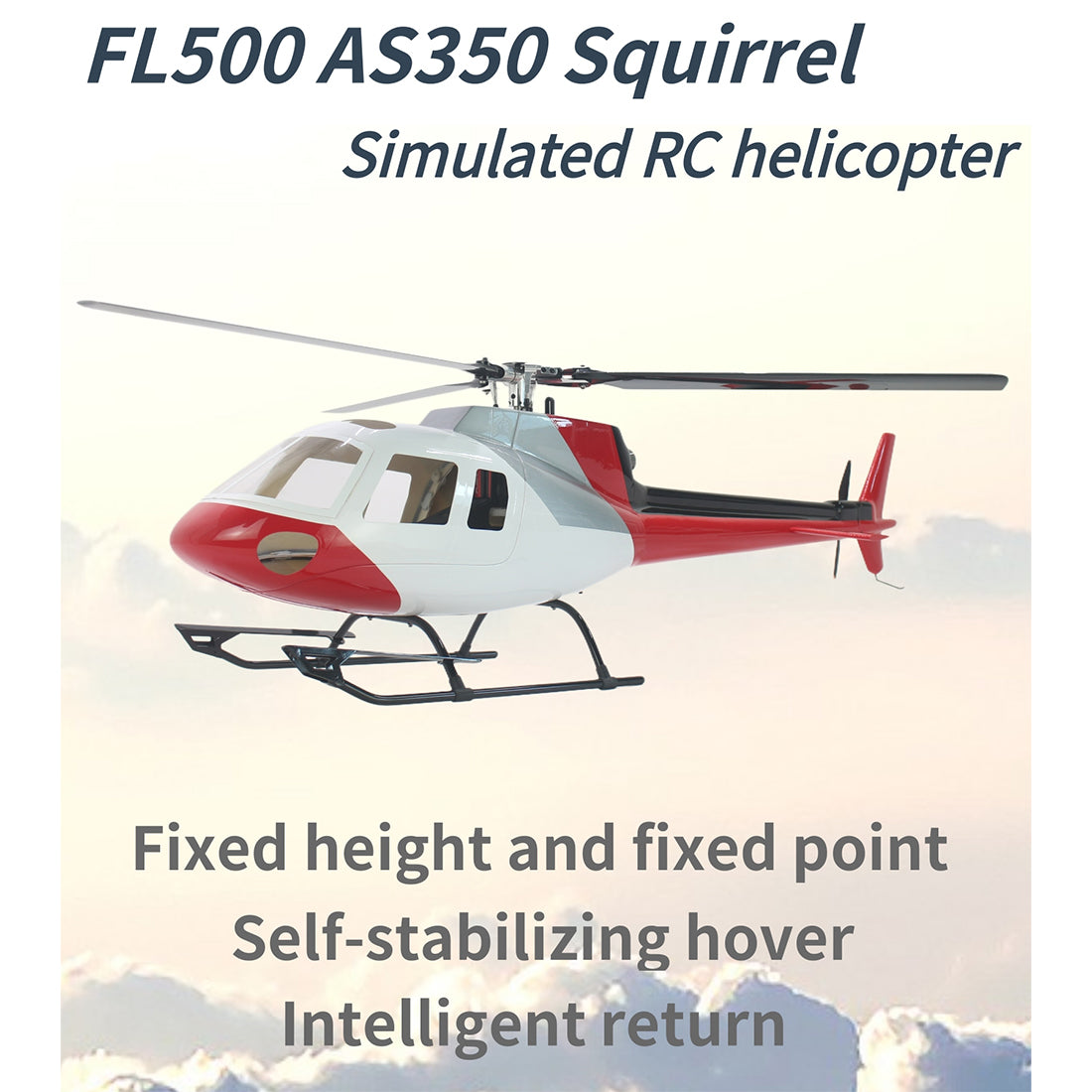 FLISHRC FL500 AS350 500-Class Large Scale GPS RC Helicopter Model RTF 2.4G 6CH - stirlingkit