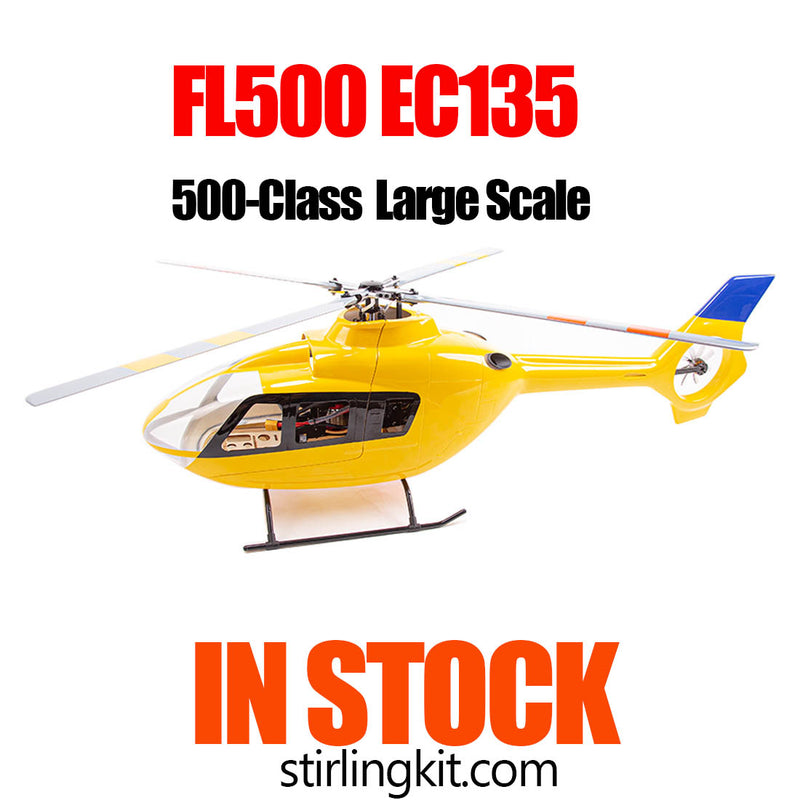 FLISHRC FL500 EC135 Super Scale 500 Size GPS RC Helicopter Model RTF ...