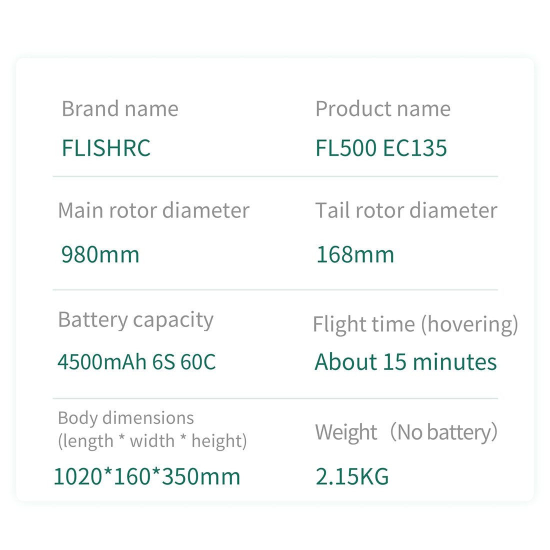FLISHRC FL500 EC135 Super Scale 500 Size GPS RC Helicopter Model RTF with L7 Remote Controller - stirlingkit