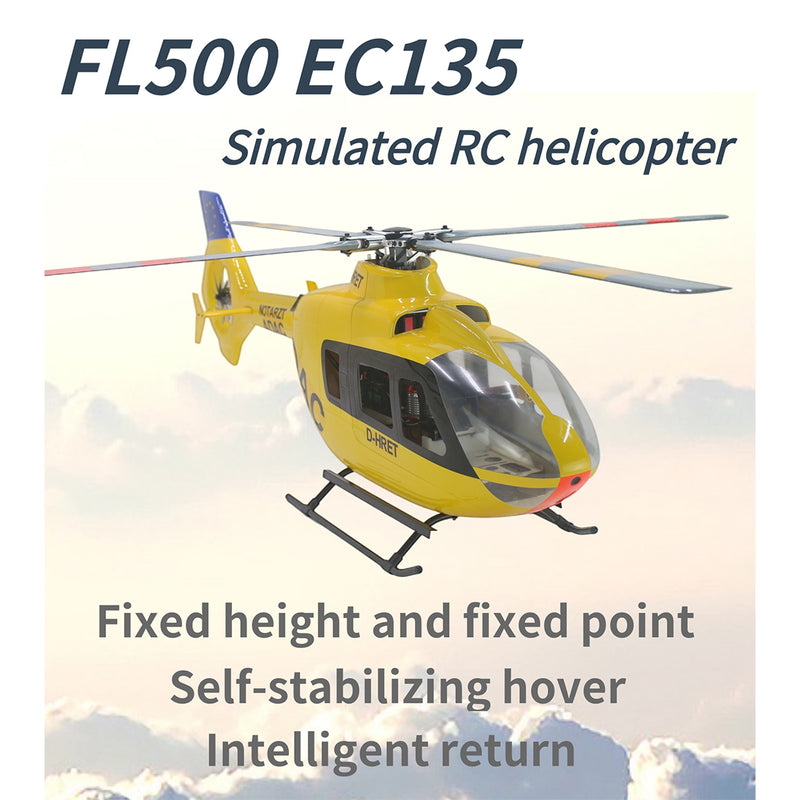 FLISHRC FL500 EC135 Super Scale 500 Size GPS RC Helicopter Model RTF with L7 Remote Controller - stirlingkit