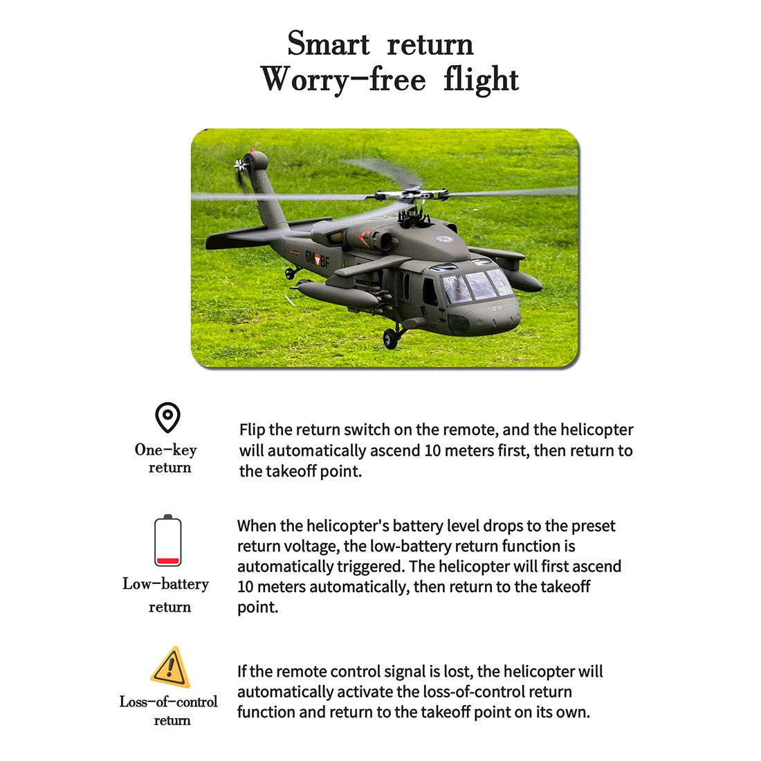 FLISHRC FL500 HH-60 Jay Hawk RC Helicopter 500 Size Large Scale RC Aircraft Model RTF - stirlingkit