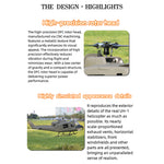 FLISHRC FL500 UH-1 Huey 500-Class Huge Scale GPS RC Helicopter Model 2.4G 6CH Gunship Model RTF - stirlingkit