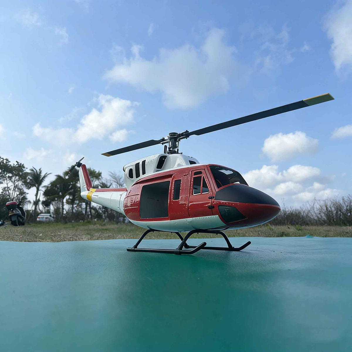 FLISHRC FL500 UH-1N Huey Marines 500 Sized Scale RC Helicopter Model 4-Mode Positioning GPS RTF - stirlingkit