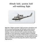 FLISHRC FL500 UH-1N Huey Marines 500 Sized Scale RC Helicopter Model 4-Mode Positioning GPS RTF - stirlingkit